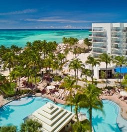 aerial view overlooking Aruba Marriott Resort & Stellaris Casino