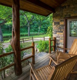 front porch wooden rocking chair