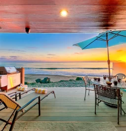 beachfront deck at california rental