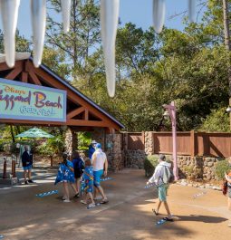 Guests lined up to enter Blizzard Beach Water Park