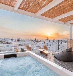 Bright and airy views of the sea from villa jacuzzi