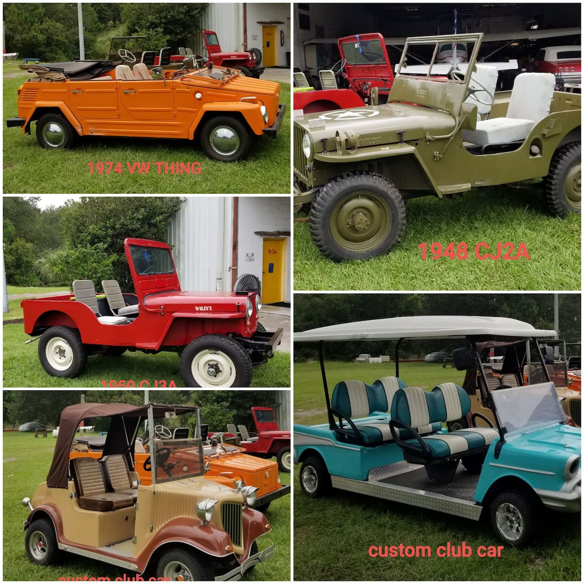 a variety of classic vehicles to rent