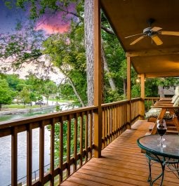 porch overlooking the river