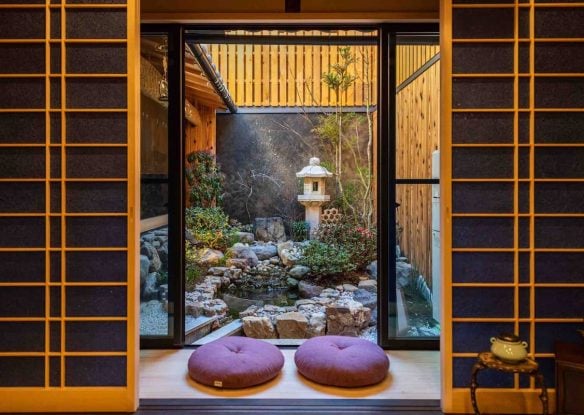 Traditional Japanese home with view to garden