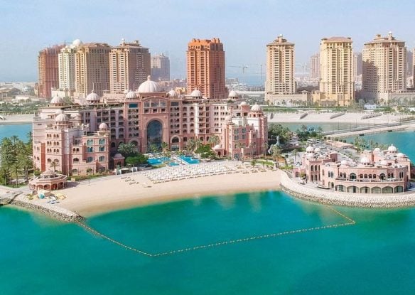 luxury hotel on a private island in qatar