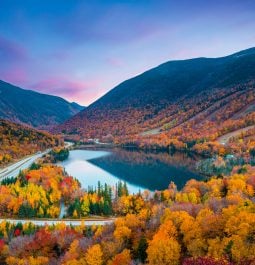 Franconia Notch State Park in fall