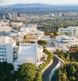 aerial view of The Getty