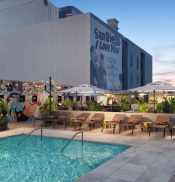 hotel pool in San Diego