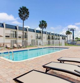 outdoor pool at Days Inn & Suites by Wyndham Tampa near Ybor City