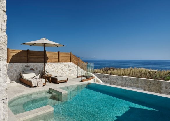 private pool with ocean views