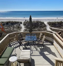 View of beach townhome deck