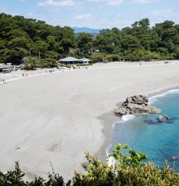 View of Katsurahama beach, a famous scenic spot on the outskirts of Kochi city