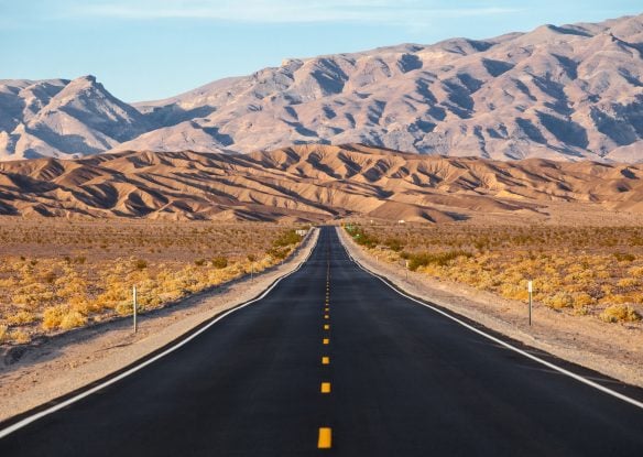 road running through Death Valley National Park