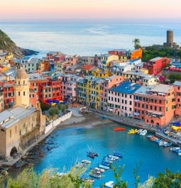 stunning colorful coastal town